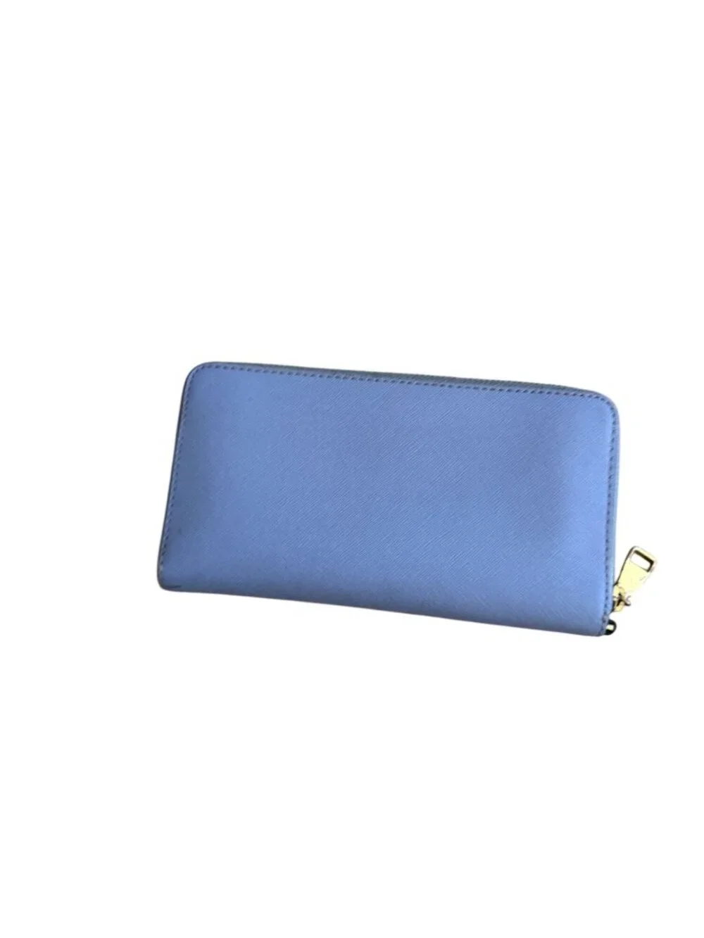 TORY BURCH Periwinkle Leather Zip Clutch Wallet